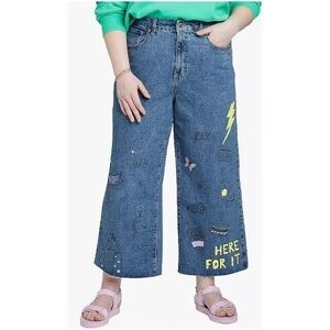 Wild Fable Blue Denim Jeans with Gold Accents